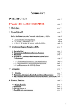 L'influence du stress chez l'infirmier sapeur pompiers en intervention
