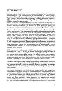 L'influence du stress chez l'infirmier sapeur pompiers en intervention