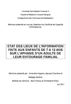 Comment les enfants sont-ils informés sur l'aphasie ?