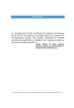 Prévalence et Déterminants de la Sous-Nutrition Infantile