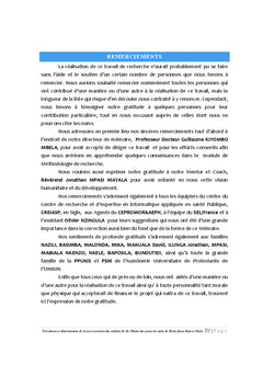 Prévalence et Déterminants de la Sous-Nutrition Infantile