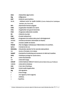 Prévalence et Déterminants de la Sous-Nutrition Infantile
