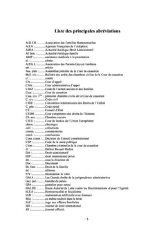 La constitution de la famille homosexuelle