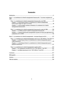 La constitution de la famille homosexuelle