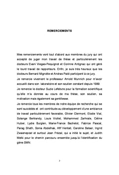 Expression des gènes smn1 et smn2 dans les amyotrophies spinales