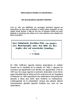 Expression des gènes smn1 et smn2 dans les amyotrophies spinales