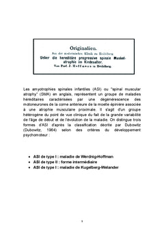 Expression des gènes smn1 et smn2 dans les amyotrophies spinales
