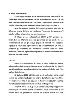 Vécu psychoaffectif des femmes victimes de violence sexuelle au Kivu