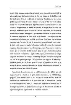 Prédétermination des débits dans les petits bassins non jaugés