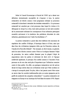 Les activités policières fondées sur la justice restaurative