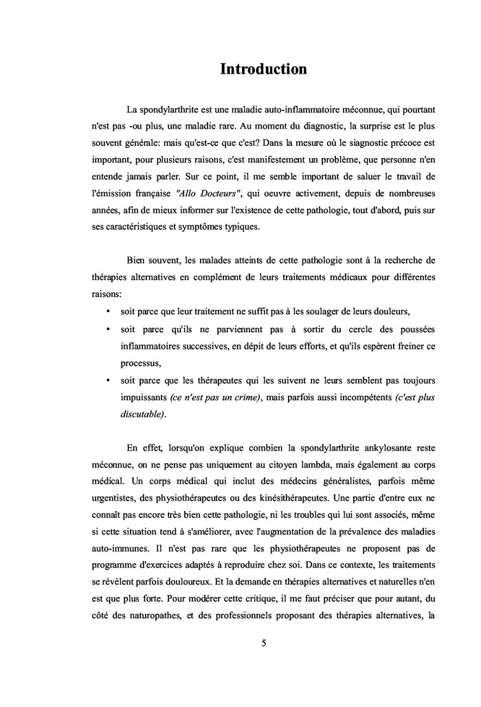 La spondylarthrite ankylosante en naturopathie.