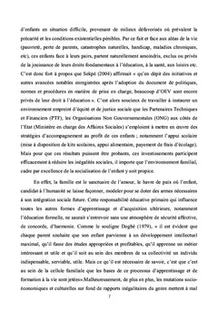 Influence des VBG sur la performance scolaire des apprenants