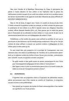 Communication parent-ecole et reussite des ecoliers