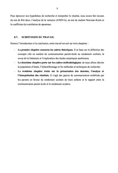 Communication parent-ecole et reussite des ecoliers