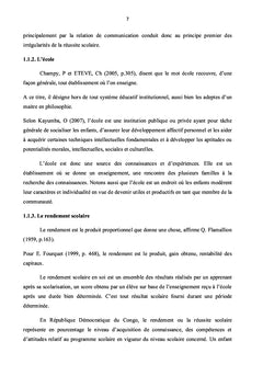 Communication parent-ecole et reussite des ecoliers