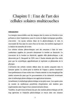 Structures solaires photovoltaïques à couches multiples