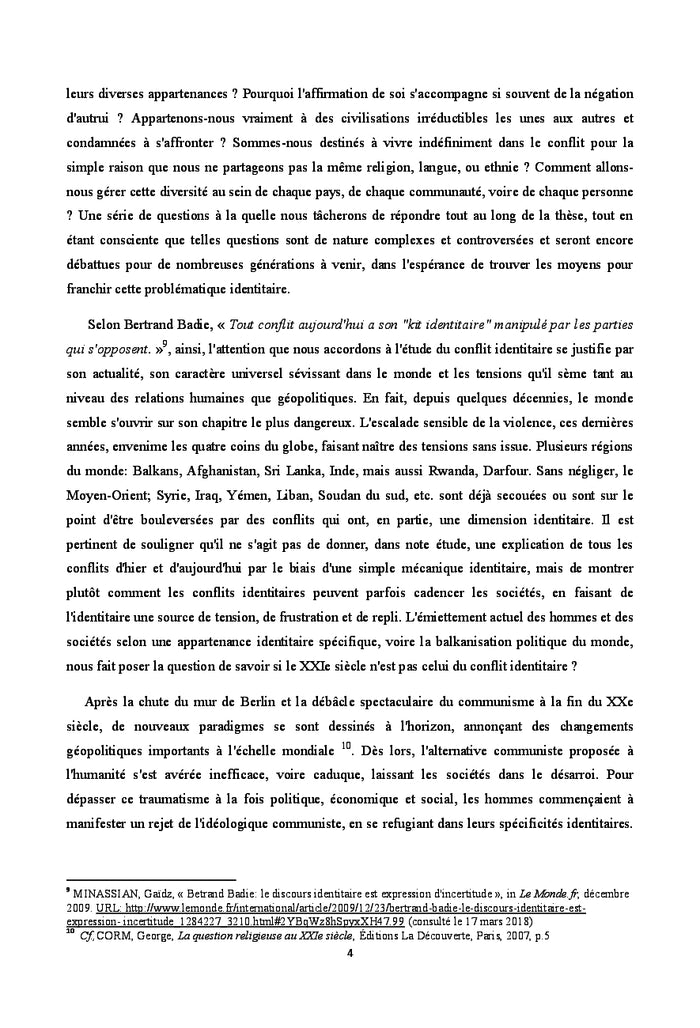 Le conflit identitaire chez Amin Maalouf