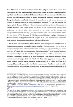 Le conflit identitaire chez Amin Maalouf