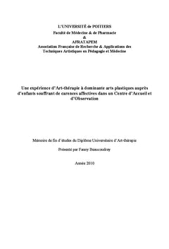 L'art-thérapie et les carences affectives