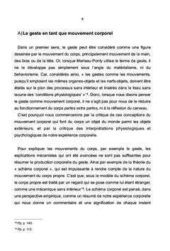 La notion de geste chez Merleau-Ponty