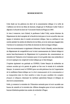 Le droit de la consommation tchèque
