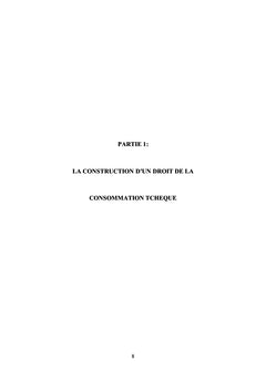 Le droit de la consommation tchèque