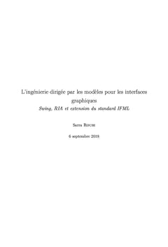 L'ingénierie dirigée par les modèles pour les interfaces graphiques
