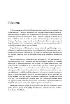 L'ingénierie dirigée par les modèles pour les interfaces graphiques
