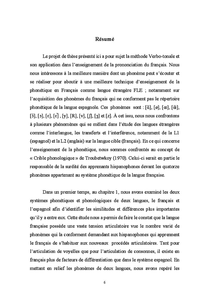 La methode Verbo-Tonale et son application dans l'enseignement du FLE
