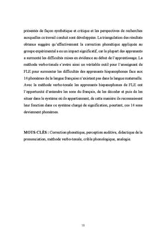 La methode Verbo-Tonale et son application dans l'enseignement du FLE