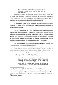 L'éloge de la folie dans la littérature francophone: