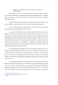 L'éloge de la folie dans la littérature francophone: