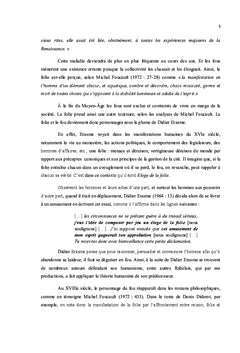 L'éloge de la folie dans la littérature francophone: