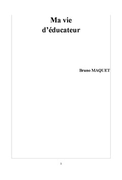 Ma vie d'éducateur