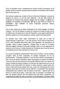 Ma vie d'éducateur