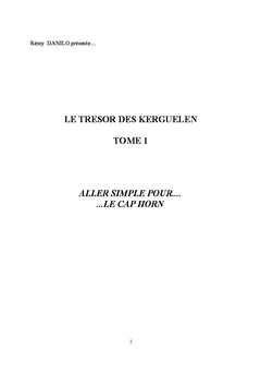 Aller simple pour... ...le cap horn tome i
