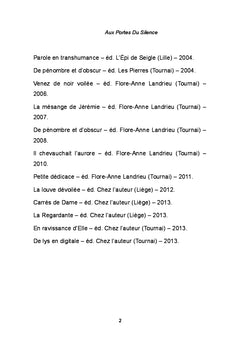 Aux portes du silence
