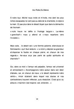 Aux portes du silence