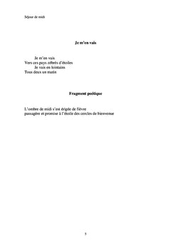 Séjour de midi