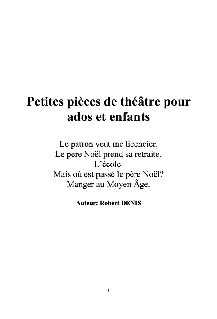 Petites pièces de théâtre pour ados et enfants