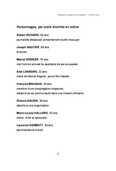 Quelques voyageurs en partance