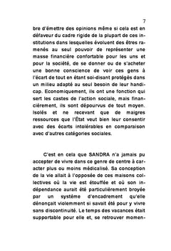 Sandra, une vie entre parenthèses