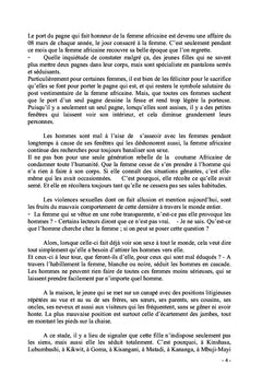 Les Femmes Africaines non matérialistes