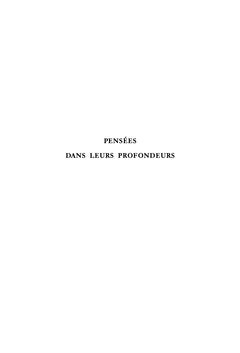 Pensées dans leurs profondeurs