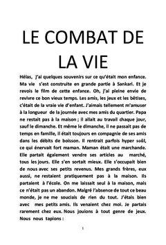 Le combat de la vie