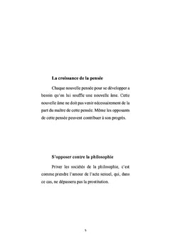 Les pensées d'un homme oriental