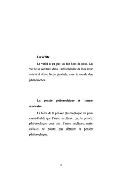 Les pensées d'un homme oriental