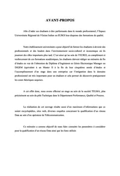 Qualification d'un réseau Data