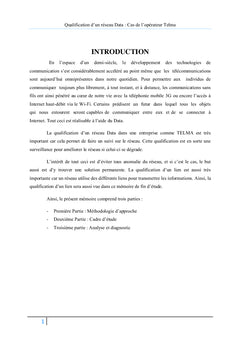Qualification d'un réseau Data