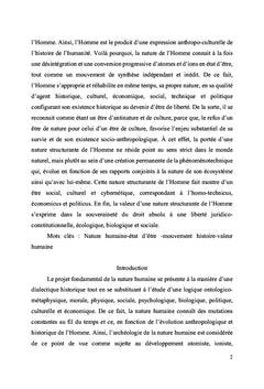 Que devient la nature humaine ?